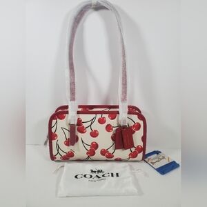 Coach Swing Zip Bag With Cherry Print $425 NWT
